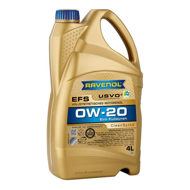 RAVENOL EFS EcoFullSynth. 0W20 4L - www.vsichkimasla.bg